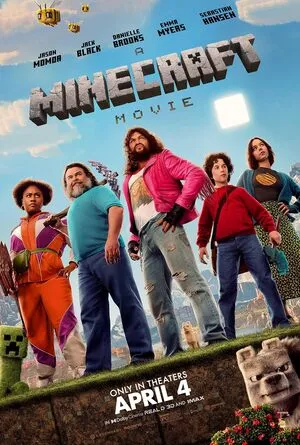 A Minecraft Movie 2025 Hindi Dual Audio Movie Poster
